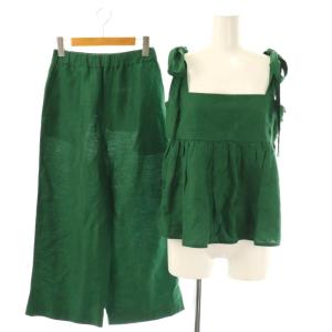 Shine Linen セットアップ グリーン