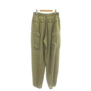 Grace Class サテンカーゴパンツ タック 38 カーキ /AT OS