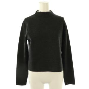 ANAYI 23AW セットアップ ファインメリノ パールネックプルオーバー スカート 38 ダークグレー /DO