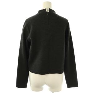 ANAYI 23AW セットアップ ファインメリノ パールネックプルオーバー スカート 38 ダークグレー /DO