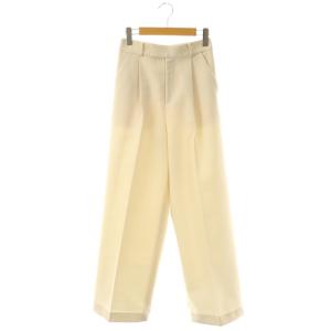 23AW ウールギャバスラックスパンツ タック 36 アイボリー /DF OS