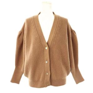 ウールカーディガン ニット Vネック S ブラウン /CX OS