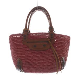 ラフィア かごバッグ ボルドー ブラウン 236741