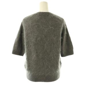 DES PRES 24AW ピュアカシミヤファーハーフスリーブカーディガン F グレー
