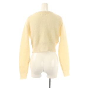 deicy ラメシャギーカーディガン ニット クロップド F オフホワイト /DF OS