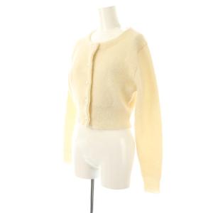 deicy ラメシャギーカーディガン ニット クロップド F オフホワイト /DF OS