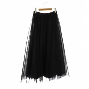 CLANE VOLUME LONG PANIER SKIRT パニエスカート フレアスカート 1 ブラック /ES