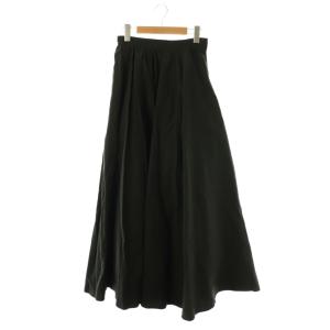 VOLUME MAXI SKIRT スカート ギャザー フレア ロング 1 ブラック /HK OS