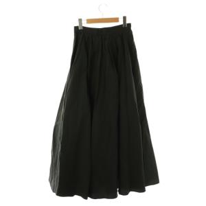 CLANE VOLUME MAXI SKIRT スカート ギャザー フレア ロング 1 ブラック /HK OS