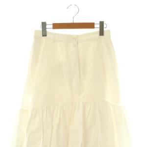CLANE 24SS VOLUME FRILL SKIRT フレアスカート ティアードスカート ロング 2 ホワイト
