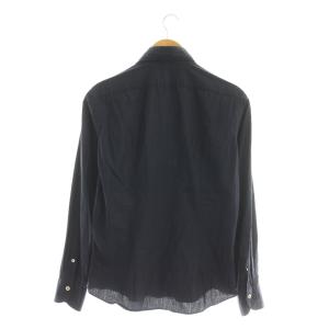 GIANNETTO 長袖シャツ スタンドカラー 紺 ネイビー /AT OS