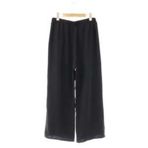 Deuxieme Classe ウエストリブパンツ イージー ストレート 36 黒 /CX OS SH