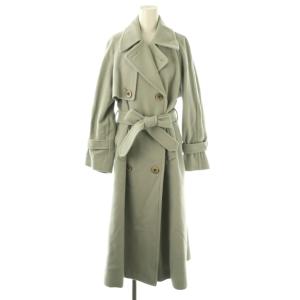 ウール シルク混 ロングコート ダブル 1 グレー /ES OS