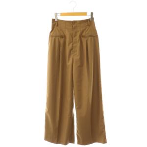 23AW ワイドパンツ タック 36 キャメル /DF OS