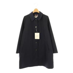 24SS MORAY Aラインステンカラーコート ミドル丈 36 ネイビー /HK OS