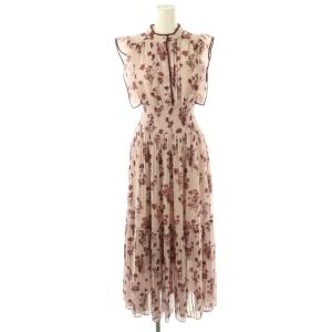 24AW sustaina バイカラープリーツワンピース 1 スモークピンク ボルドー /ES OS