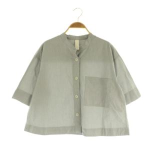 25SS LIGHT WASHED COTTON POPLIN SHIRT シャツ ブラウス 半袖 バンドカラー