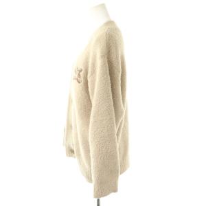 SNIDEL HOME 24AW ワンポイントベア刺繍 ニット カーディガン ルームウェア F ベージュ /AT OS