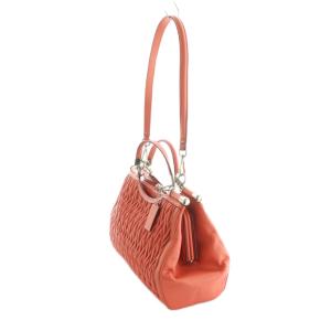 COACH マディソン 2way ハンドバッグ トートバッグ ギャザード ツイスト レザー ピンク F27681 /MI