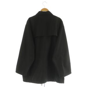 ASTRAET 22AW PE ロング コーチジャケット スナップボタン 裏地メッシュ ブラック /MY OS
