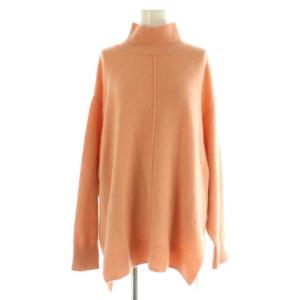 ピュアカシミヤニット セーター 長袖 タートルネック ワイド 38 ピンク /MY OS