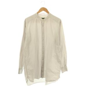 ペーパーコットンバンドカラーシャツ L ライトグレー /ES OS SH