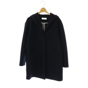 ポンチ フーデッドコート ロング 36 ネイビー /HK OS