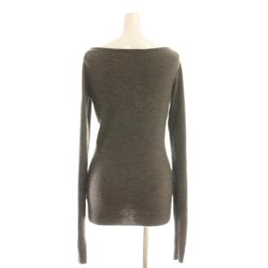 Deuxieme Classe クルーネックリブニット セーター 長袖 グレー /AT OS