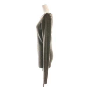 Deuxieme Classe クルーネックリブニット セーター 長袖 グレー /AT OS