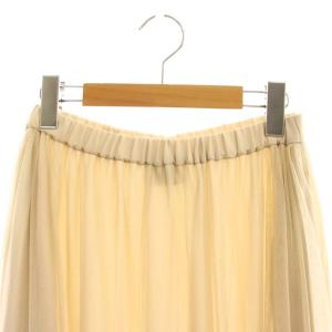 UNITED ARROWS グリッターラメ ティアードロングスカート ギャザー マキシ F ベージュ /AT OS