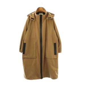 THE BEGINNERS ナイロンコート ロング ジップアップ 0 ベージュ ブラック /DO OS