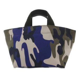 Hervé Chapelier ナイロン舟型トートS  トートバッグ カモ柄 青 ブルー 901F /BS