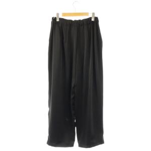 mizuiro ind mizuiroind サテン ワイドカーゴパンツ ドロスト 3 黒 /CX OS