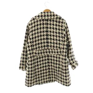 Grace Class ツイードPコート 千鳥格子 34 ブラック ホワイト