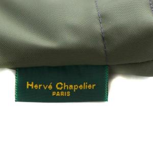 Hervé Chapelier 1027Nナイロン舟型トートM ハンドバッグ カーキ ブラウン /YO22