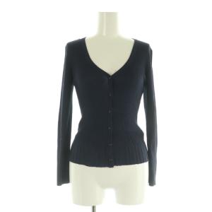 24SS AJISAI CARDIGAN カーディガン ニット 長袖 リブ Vネック M ネイビー /MY