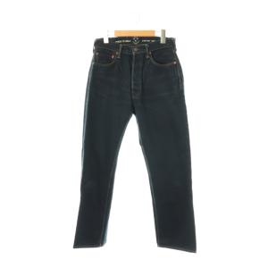 再び6.5の納戸納戸空比古比女 濃 デニムパンツ ストレート 28 ブルー /HK OS SH