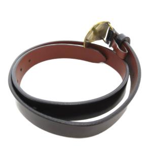 RALPH LAUREN ベルト ロゴ レザー 黒 ブラック /AE SH