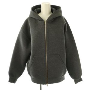 24AW Oversized ジップ フーディー パーカー グレー