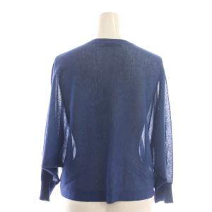 ANAYI 25SS シアー天竺ドルマン カーディガン ニット ラメ 38 ブルー /DF OS SH