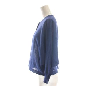 ANAYI 25SS シアー天竺ドルマン カーディガン ニット ラメ 38 ブルー /DF OS SH