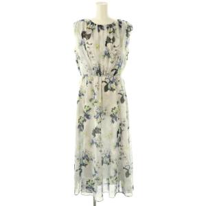 25SS bouquet プリント ランダムタック ワンピース 38 グレー