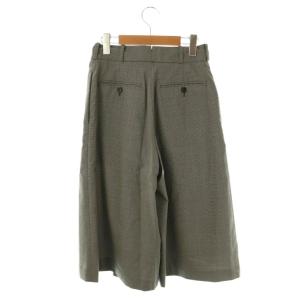 MARGARET HOWELL ラップ クロップドパンツ ワイド ウール 1 グレー /AT OS