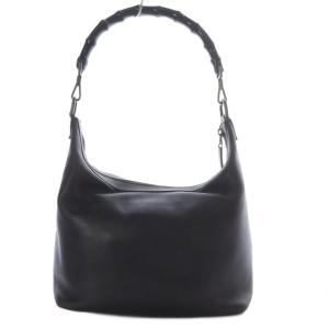 GUCCI バンブー ショルダーバッグ ワンショルダー レザー ダークブラウン 000・0531・001956 /YO10