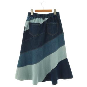 GRACE CONTINENTAL 23AW 切替マーメイドスカート ロング 38 ネイビー ライトブルー /DF OS
