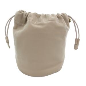 russet ソフトレザー巾着ショルダーバッグ 2WAY ベージュ パンチング CE-1278 /AE