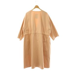 Drawer ムソウビッグポケットコート スプリング ノーカラー ロング 36 オレンジ /AT OS