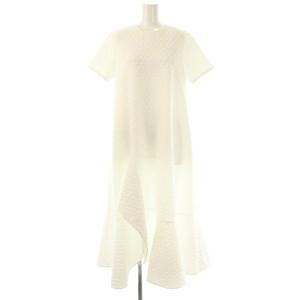 25SS ジャガードスリットワンピース ロング 0 ホワイト /DF OS SH