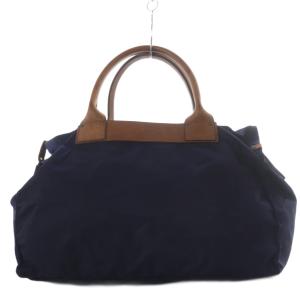 Felisi P4/6 ボストンバッグ ハンドバッグ ナイロン×レザー ネイビー 南京錠付き /YO22