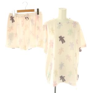 セットアップ 上下 ベアTシャツ&ショートパンツ&巾着SET 3点セット 半袖 ルームウェア 部屋着 ナイトウエア